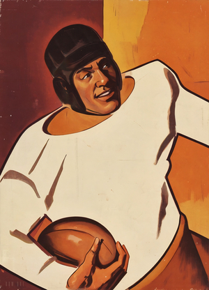 1940 Richard Stephens Football Art Remix