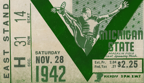 1942 Michigan State Football Ticket Remix