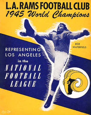1945 LA Rams World Champions Art