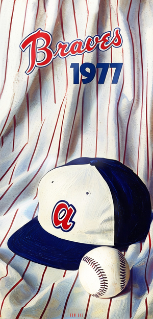 1977 Atlanta Braves Cap & Jersey Art