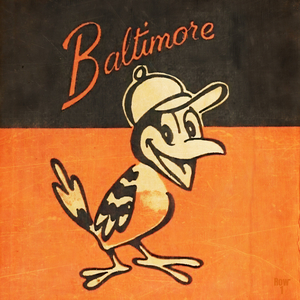 Vintage Orioles Art Throwback