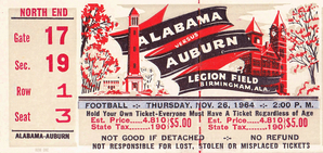 1964 Alabama Crimson Tide vs. Auburn Tigers