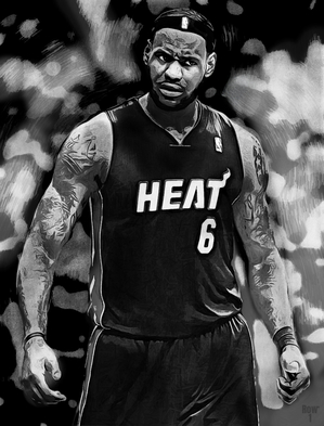 Lebron James Miami Heat Art