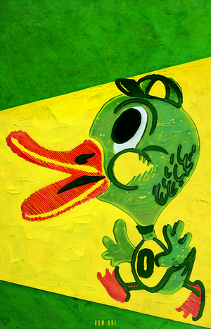 1954 oregon duck cartoon art