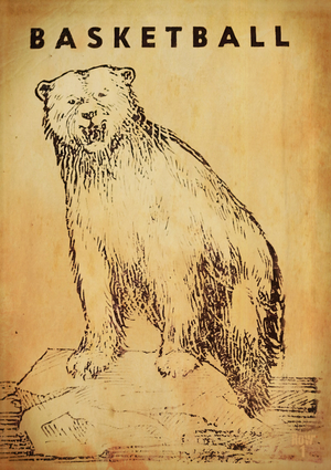 Mid 1900s Bear Basketball Art