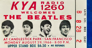 1966 Beatles Concert Ticket Stub Print