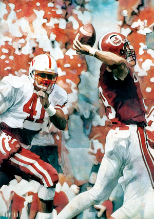 1986 Nebraska Football Art