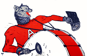 Vintage Arizona Wildcat Band Cartoon Art