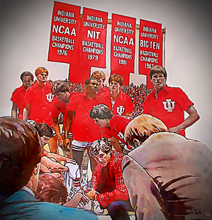 1986 Indiana Hoosiers Basketball Art
