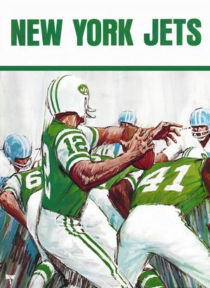 Vintage New York Jets QB Art