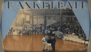 1930s North Carolina Tar Heels Basketball Art