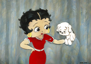 Betty Boop Holding Pudgy