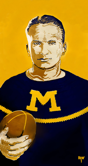 1929 Michigan Football Art