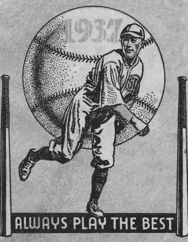 1937 Square Deal Baseball Schedule Art Remix Print