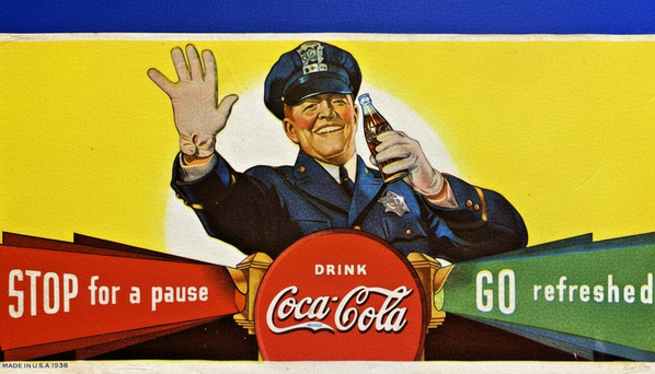1938 Coca Cola Ad Wall Art Print