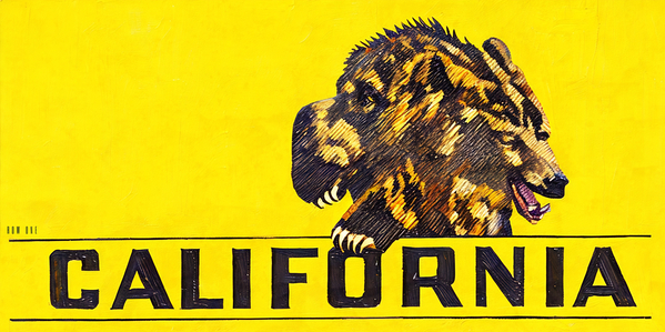 1940 California Golden Bear Art  Print