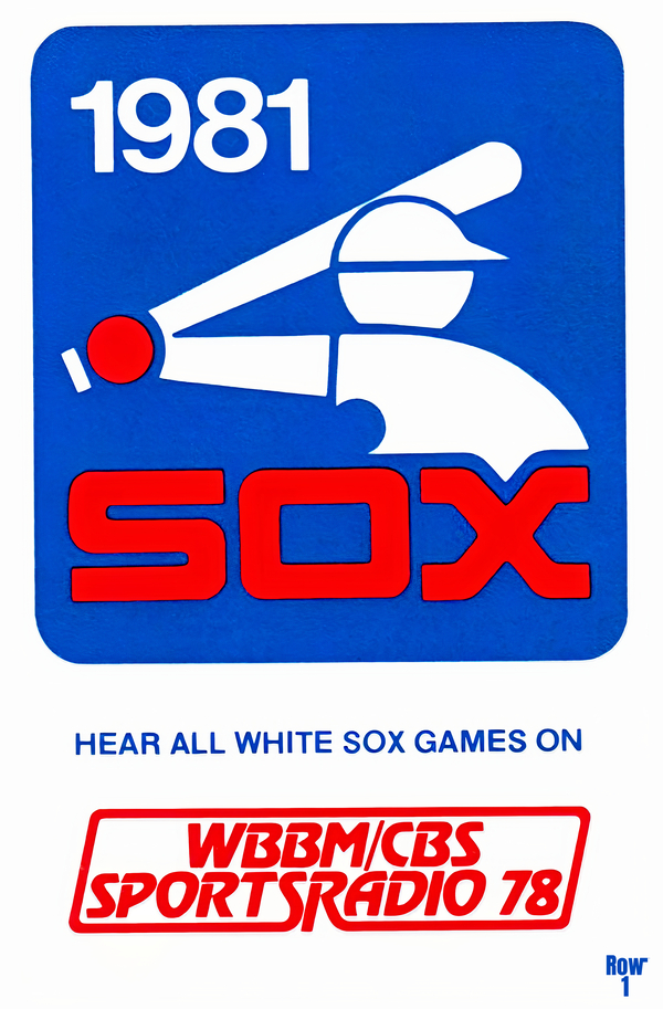 1981 Chicago White Sox WBBM Radio Ad Print