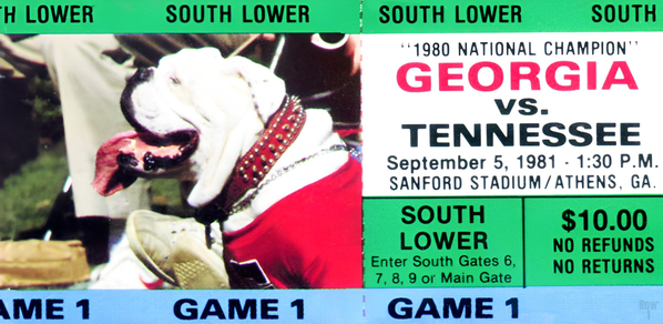 1981 Georgia vs. Tennessee  Print