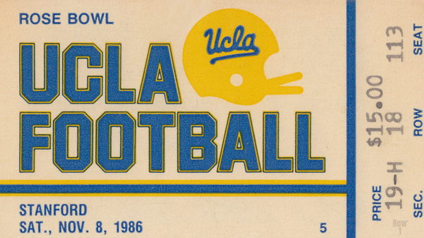 1986 UCLA Stanford Football Ticket Art Print