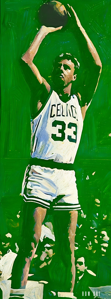 Larry Bird Celtics Painting  Print