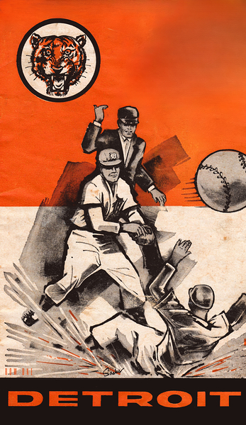 1938 Detroit Tigers Scorecard Art Remix  Print