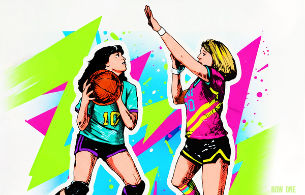 1981 Womens Basketball Art Remix Print
