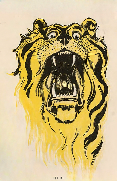 1907 tiger art Print