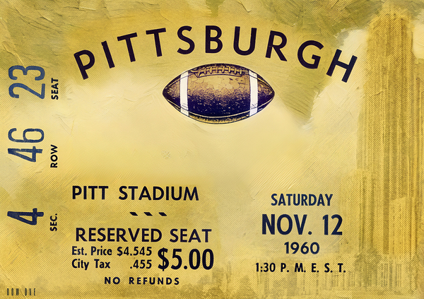 1960 pittsburgh panthers ticket art Print