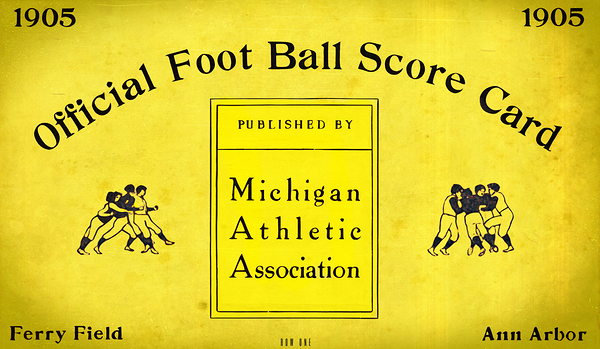 1905 Michigan Wolverines Football Score Card Art Remix  Print