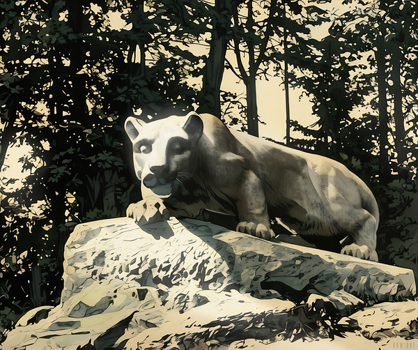 1952 Nittany Lion Shrine Art Print