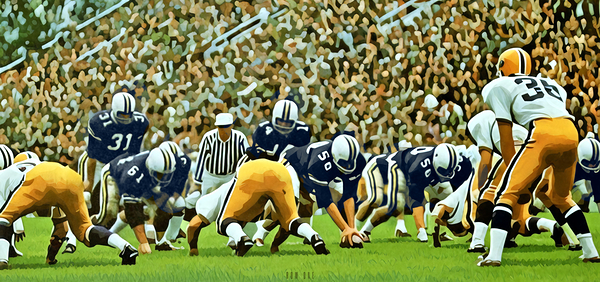 1967 west virginia football art Print