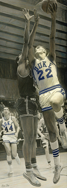 1960s Duke Basketball Art  Print