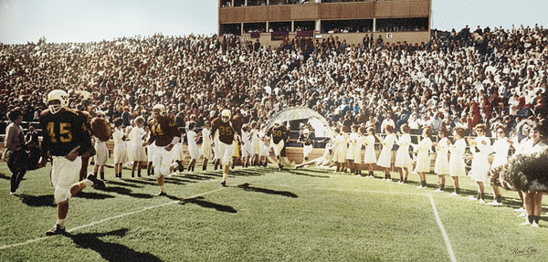 Vintage 1950s Wyoming Cowboys Football Entrance Art Print