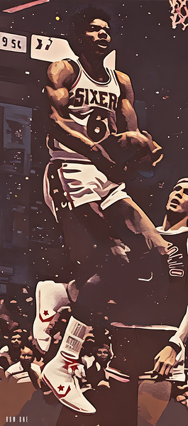 julius erving art Print