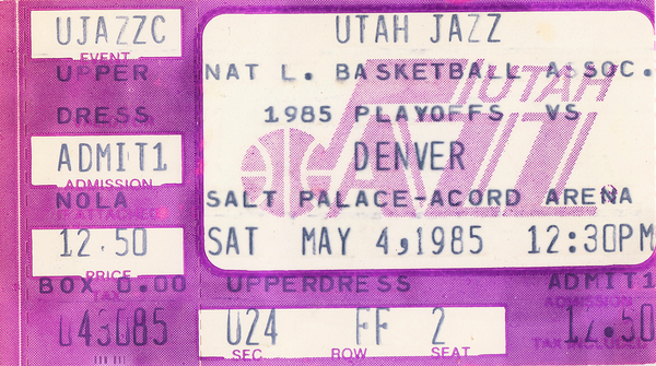 1985 Denver Nuggets at Utah Jazz  Print