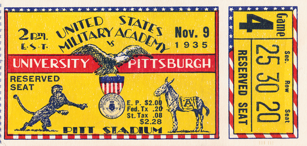 1935 Army Cadets at Pitt Panthers Print