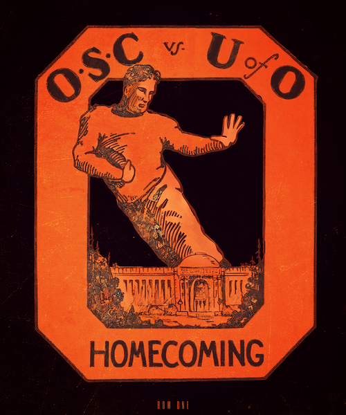 1932 Oregon State College Homecoming Art  Print