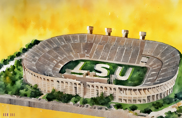 1956 LSU Football Ticket Remix Art Print