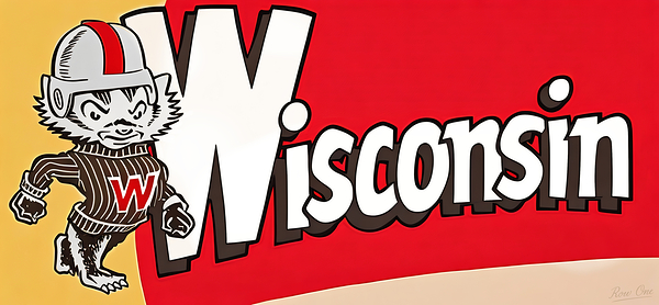 1950s Wisconsin Badgers Football Art Print