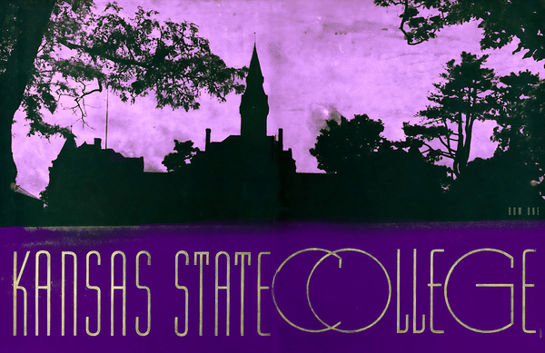 Vintage Kansas State College Campus Art Print