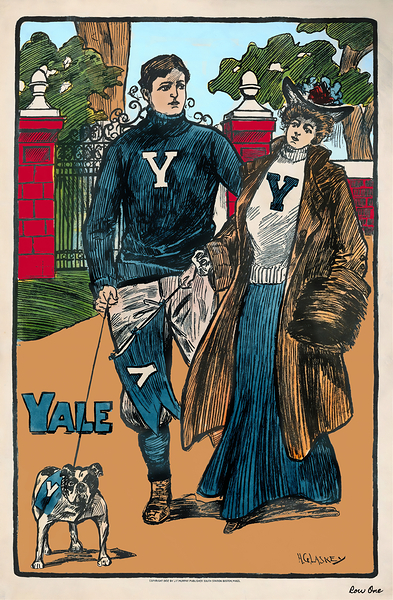 1902 yale art laskey Print