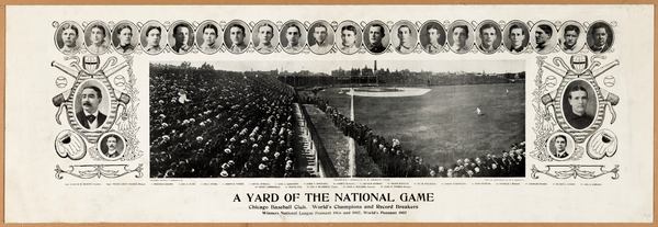 1907 Chicago Cubs A Yard of the National Game  Print