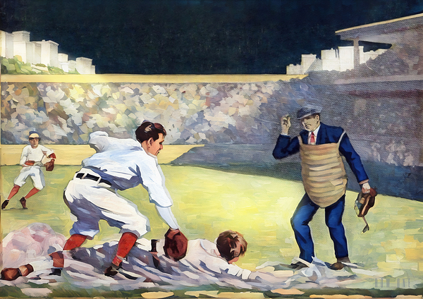 1920 Baseball Action Print
