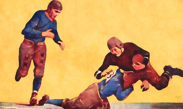 1920 Gridiron Action Print