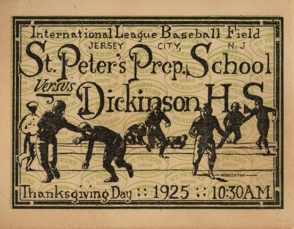 1925 St. Peters Prep Football Ticket Art Print