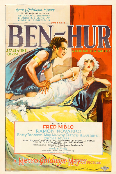 1926 ben hur movie poster Print