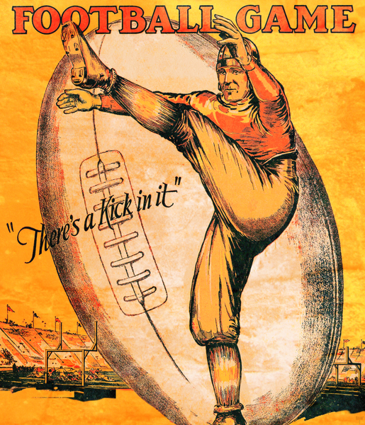 Cyber Monday Gift Ideas 2021  Vintage Football Punter Art Print