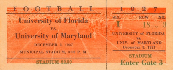 1927 Maryland Terrapins vs. Florida Gators Print