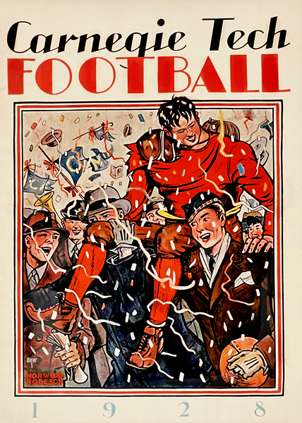 1928 Carnegie Tech Football Program Art Print