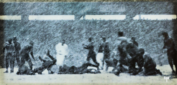 1928 drake creighton football blizzard art Print